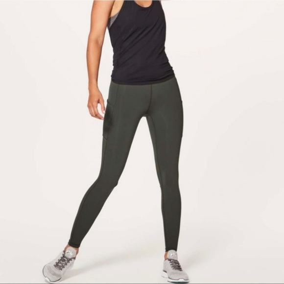 Lululemon Speed Up Tight *Full-On Luxtreme 28" Inseam Dark Olive Size 6 A5 - Picture 2 of 11